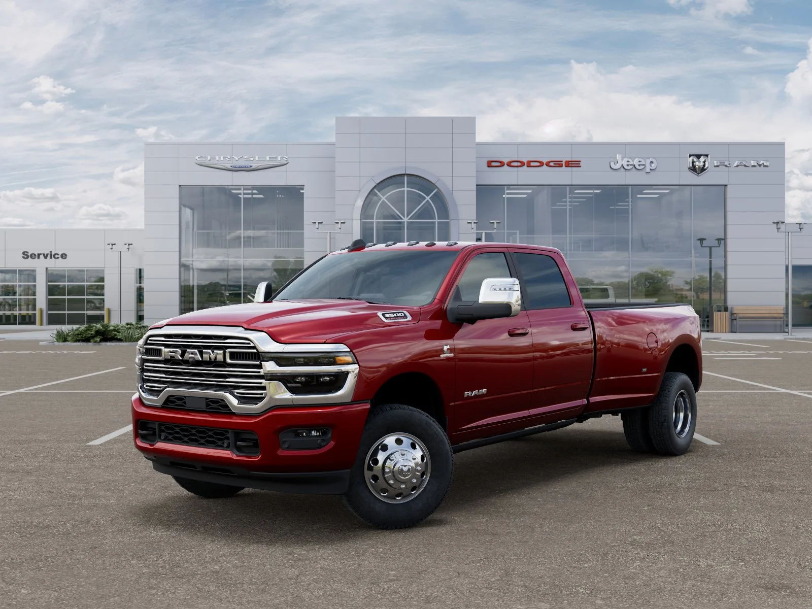 New 2026 Molten Red Pearl-Coat Exterior Paint RAM Laramie image 10