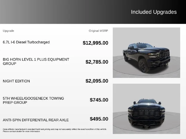 New 2027 Diamond Black Crystal Pearl-Coat Exterior Paint RAM Big Horn image 4