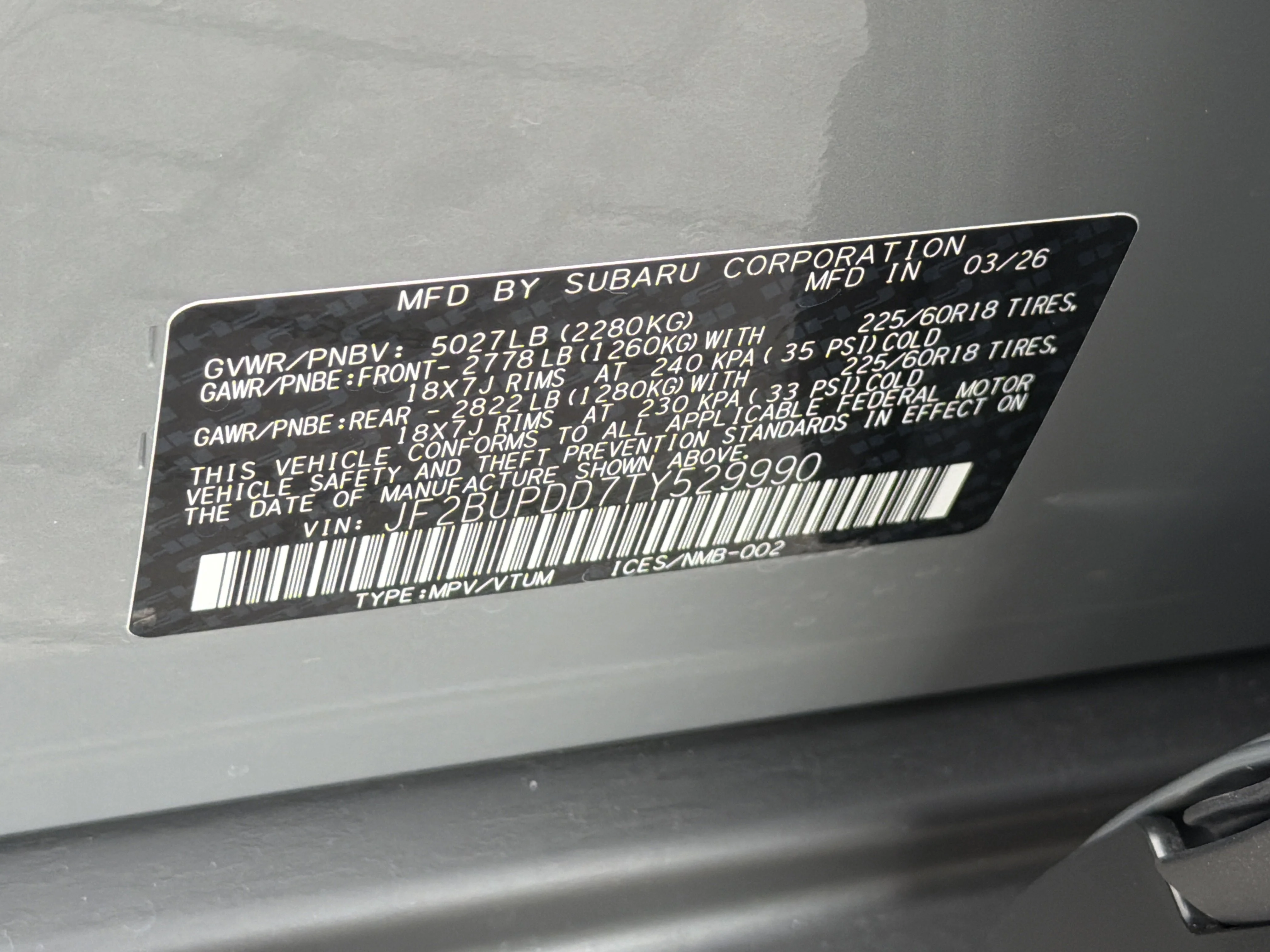 New 2026 RIVER ROCK PEARL Subaru Limited image 32