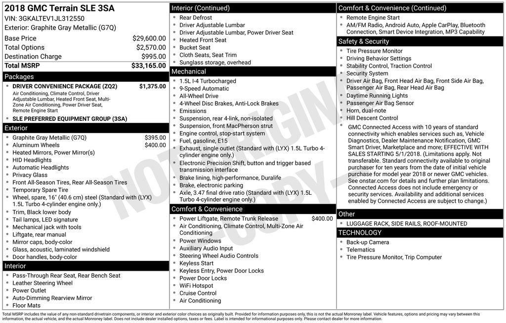 Used 2018 Gray GMC SLE image 30
