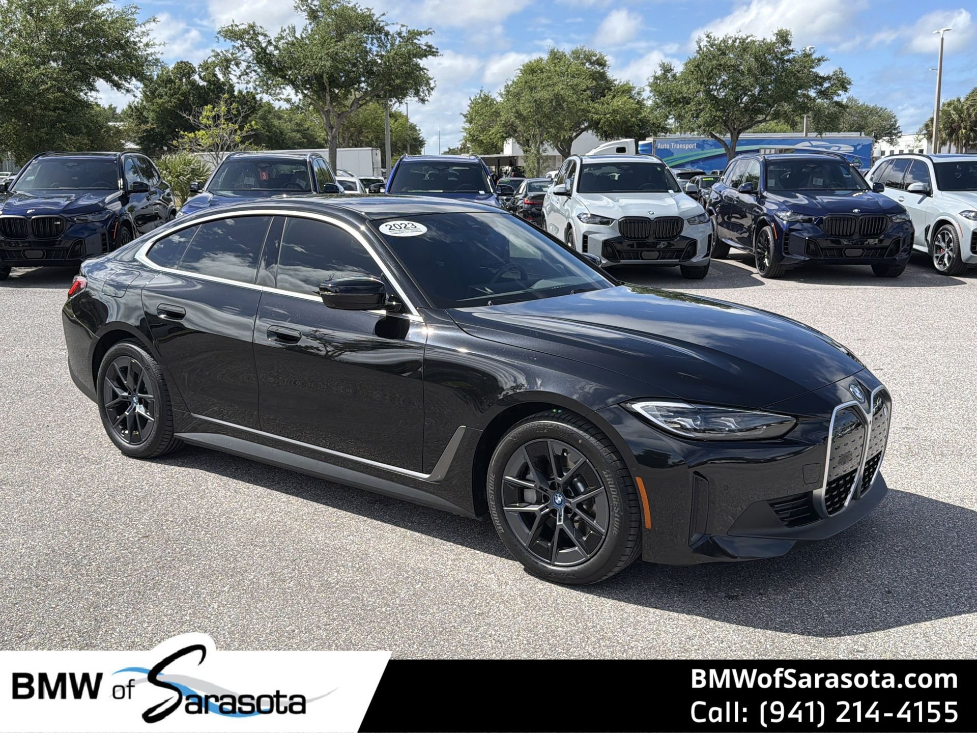 Black Sapphire Metallic 2023 BMW i4 eDrive35 Gran Coupe FWD Sedan Rear-Wheel Drive