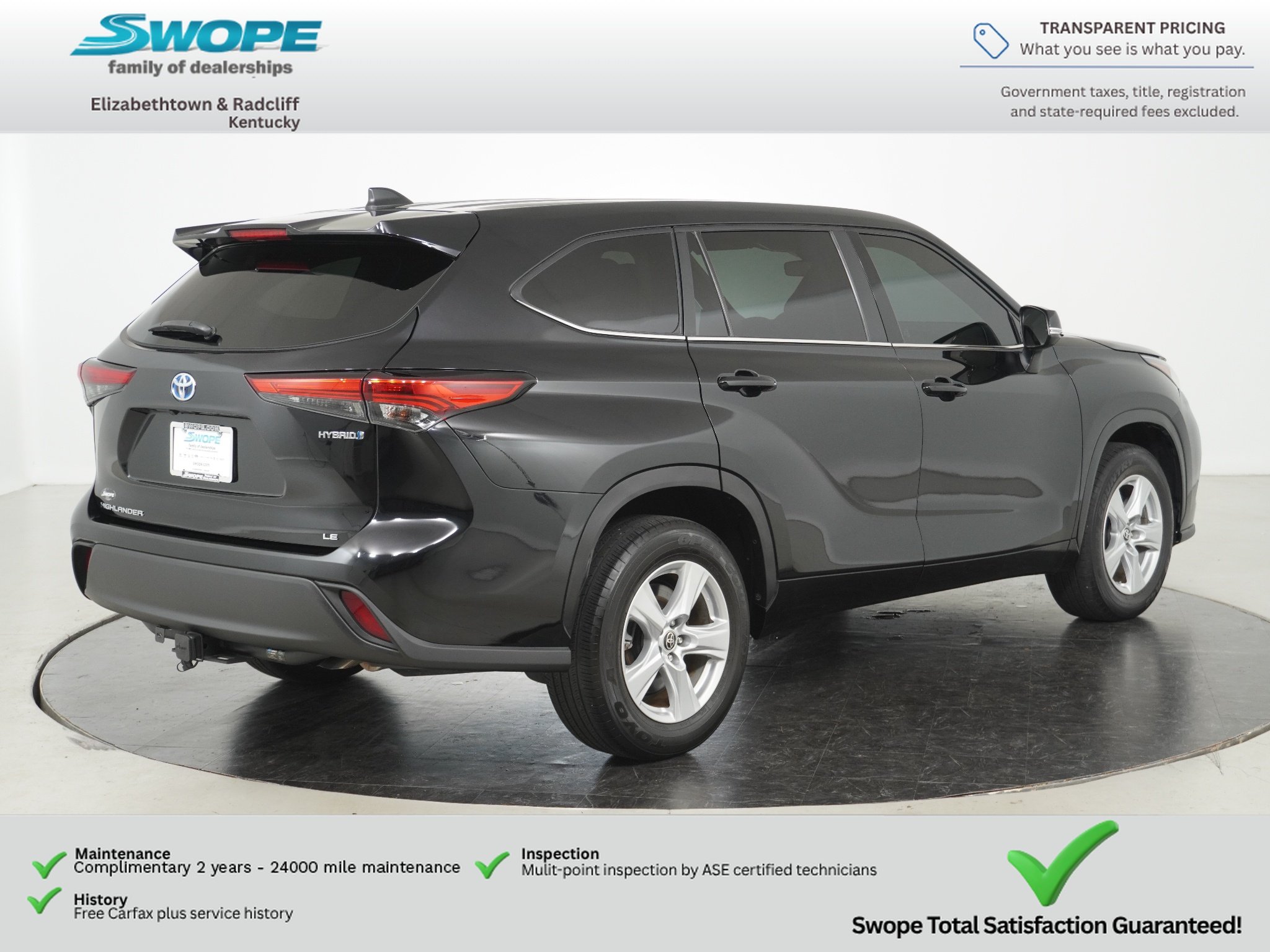 Used 2023 Midnight Black Metallic Toyota Hybrid LE image 4