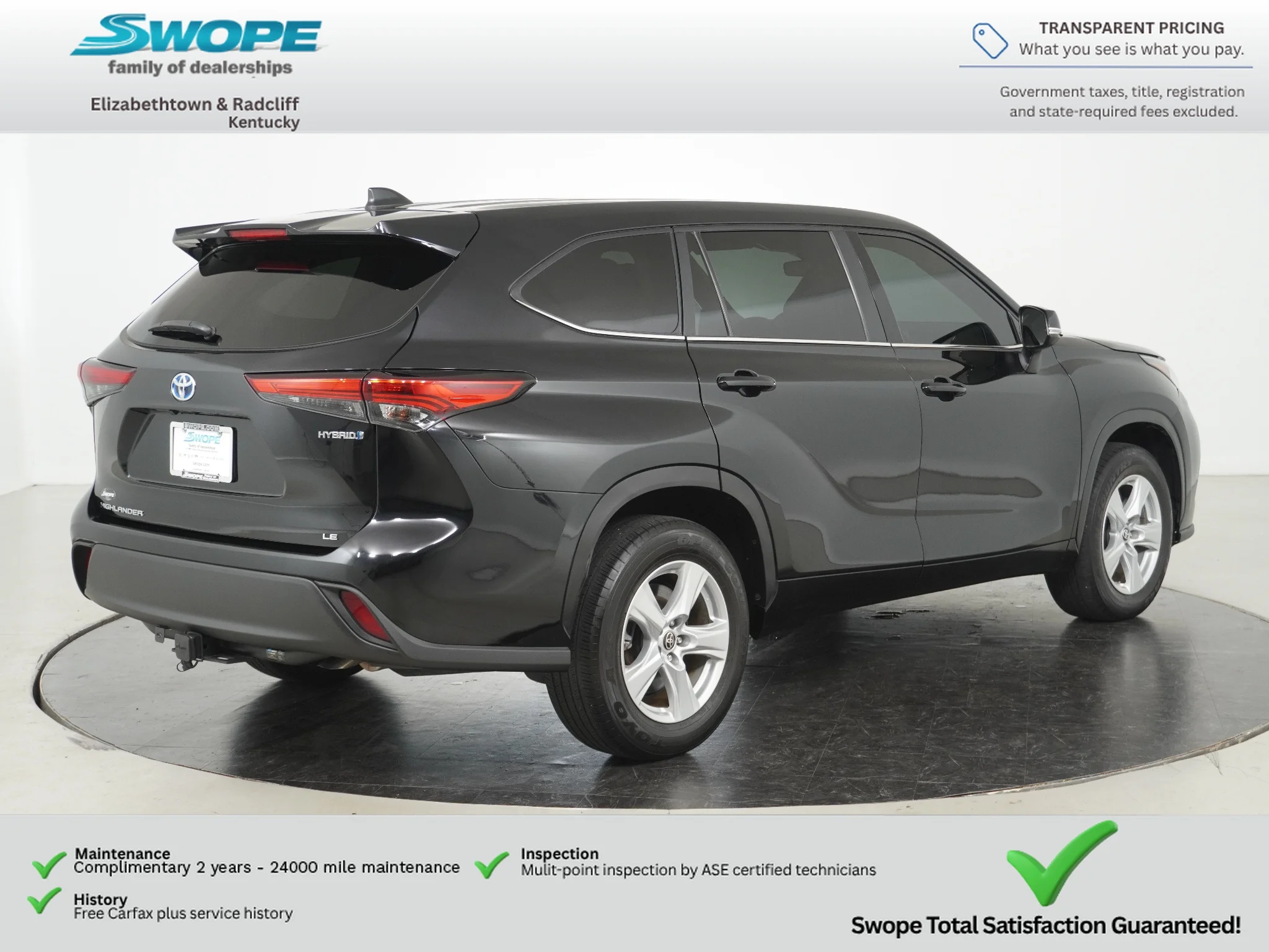 Used 2023 Midnight Black Metallic Toyota Hybrid LE image 4