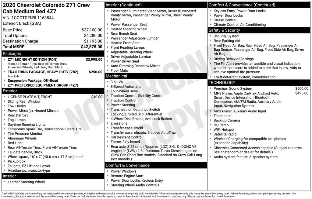 Used 2020 Black Chevrolet Z71 image 11