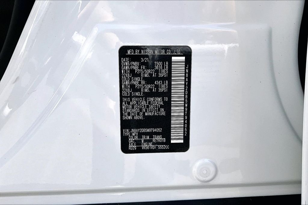Used 2021 White Nissan Platinum image 36