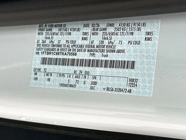 New 2026 Oxford White Ford Base image 19