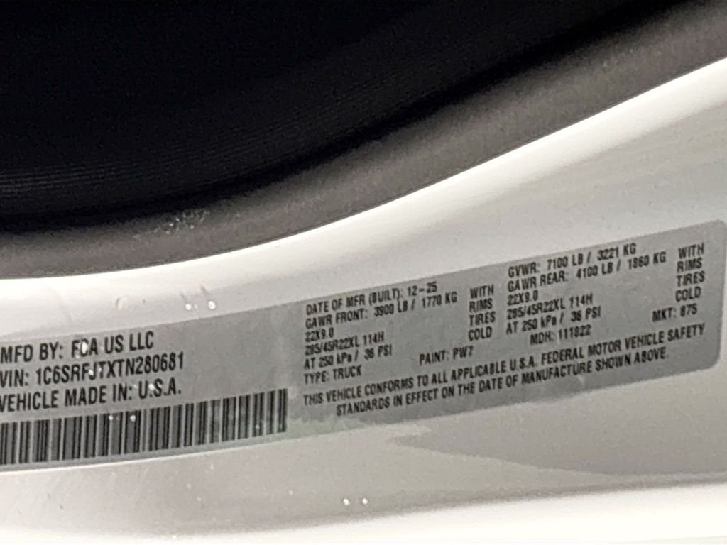 New 2026 Bright White Clear-Coat Exterior Paint RAM Laramie image 26