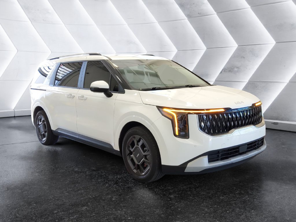 White 2026 Kia Carnival Hybrid Minivan Front-Wheel Drive 