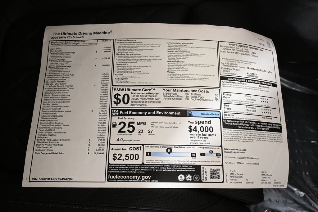 New 2026 Alpine White BMW xDrive40i image 35
