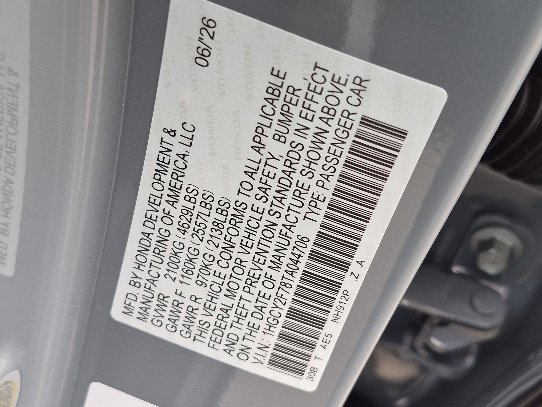 New 2026 Urban Gray Pearl Honda Sport-L image 16