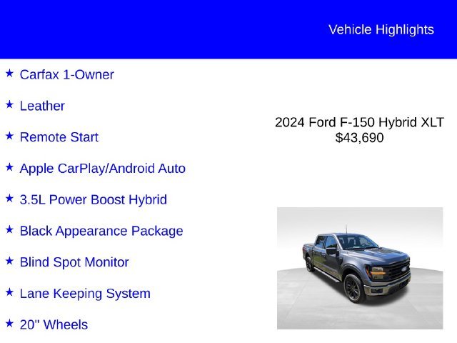 Used 2024 Carbonized Gray Metallic Ford XLT image 2