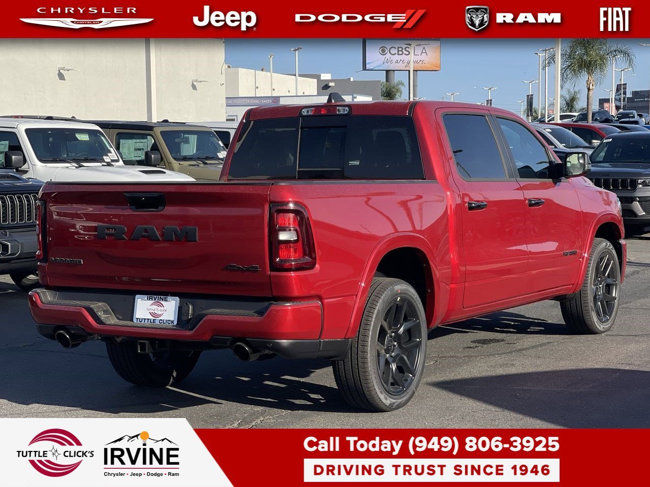 New 2026 Molten Red Pearl-Coat Exterior Paint RAM Laramie image 6