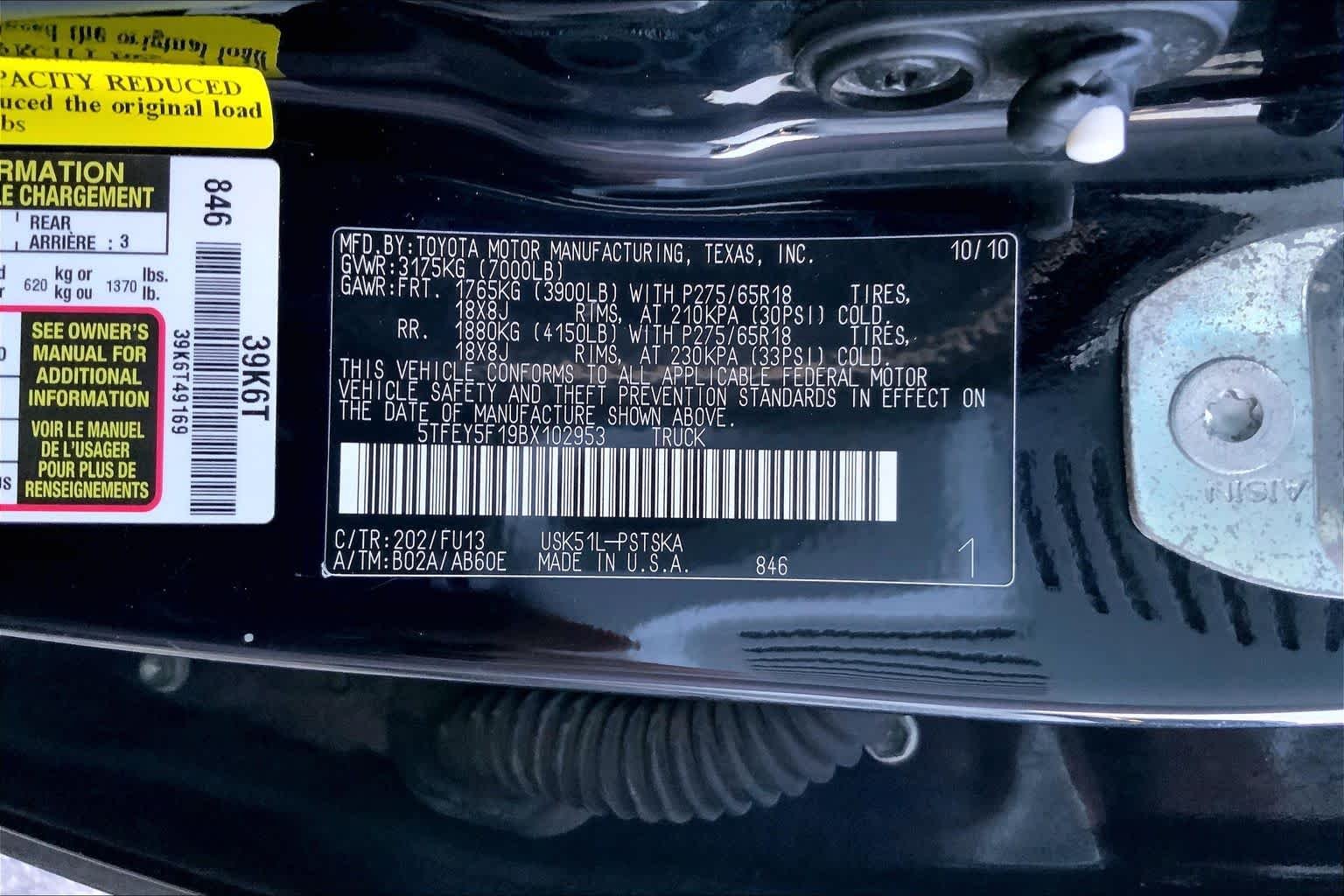 Used 2011 Black Toyota  image 26