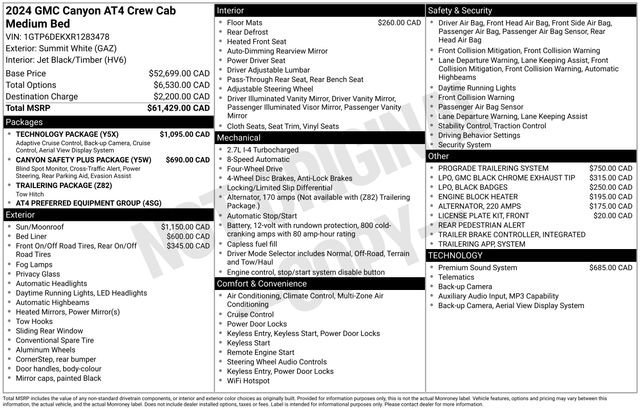 Used 2024 Summit White GMC AT4 image 1
