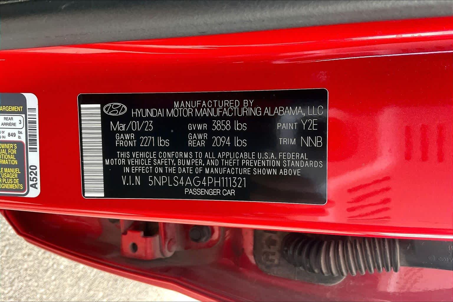 Used 2023 Calypso Red Hyundai SEL image 31