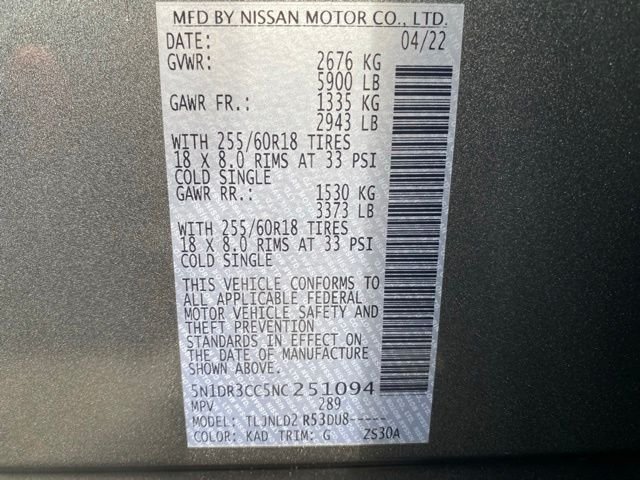 Used 2022 Gray Nissan SL image 49