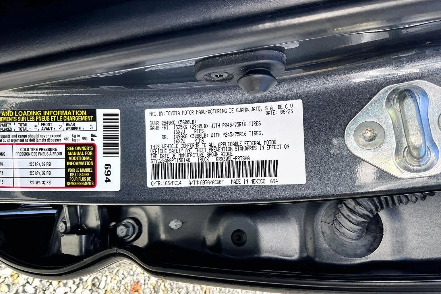 Used 2023 Magnetic Gray Metallic Toyota SR5 image 37