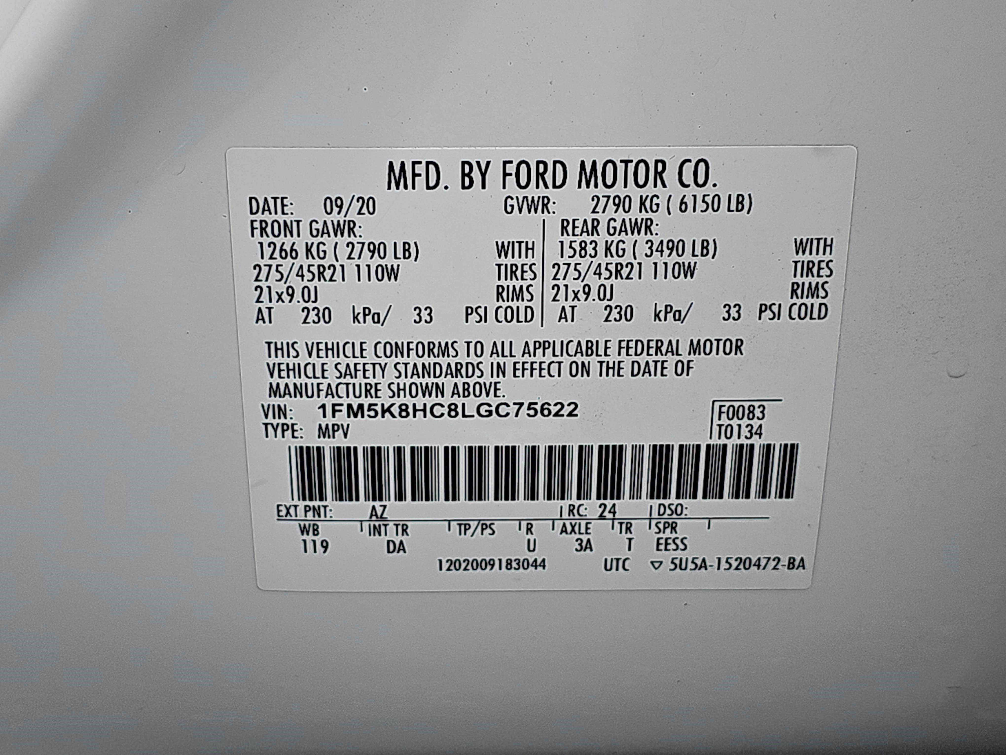 Used 2020 White Ford Platinum image 37