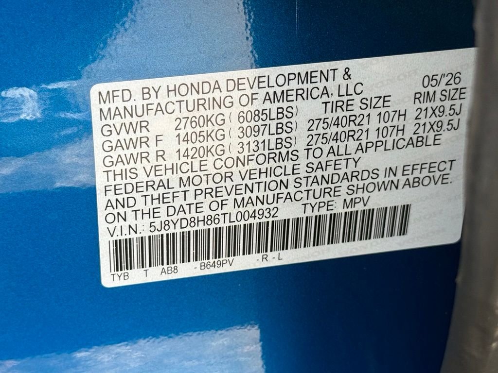 New 2026 Double Apex Blue Pearl Acura Type S w/Advance Package image 30