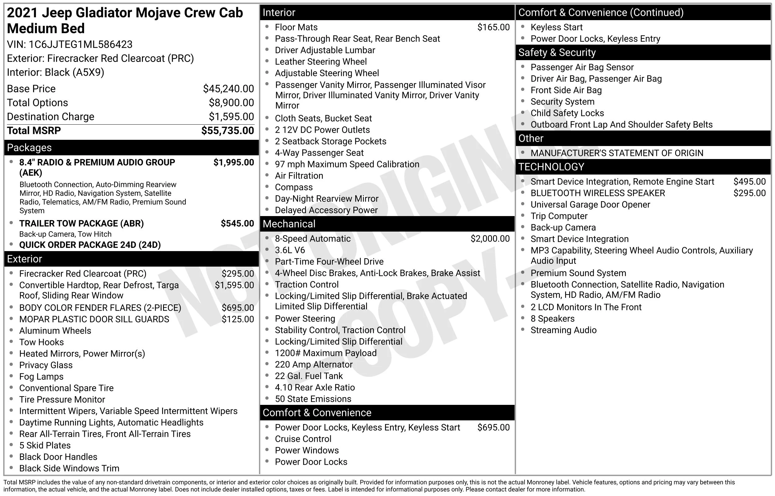 Certified Used 2021 Red Jeep Mojave image 14