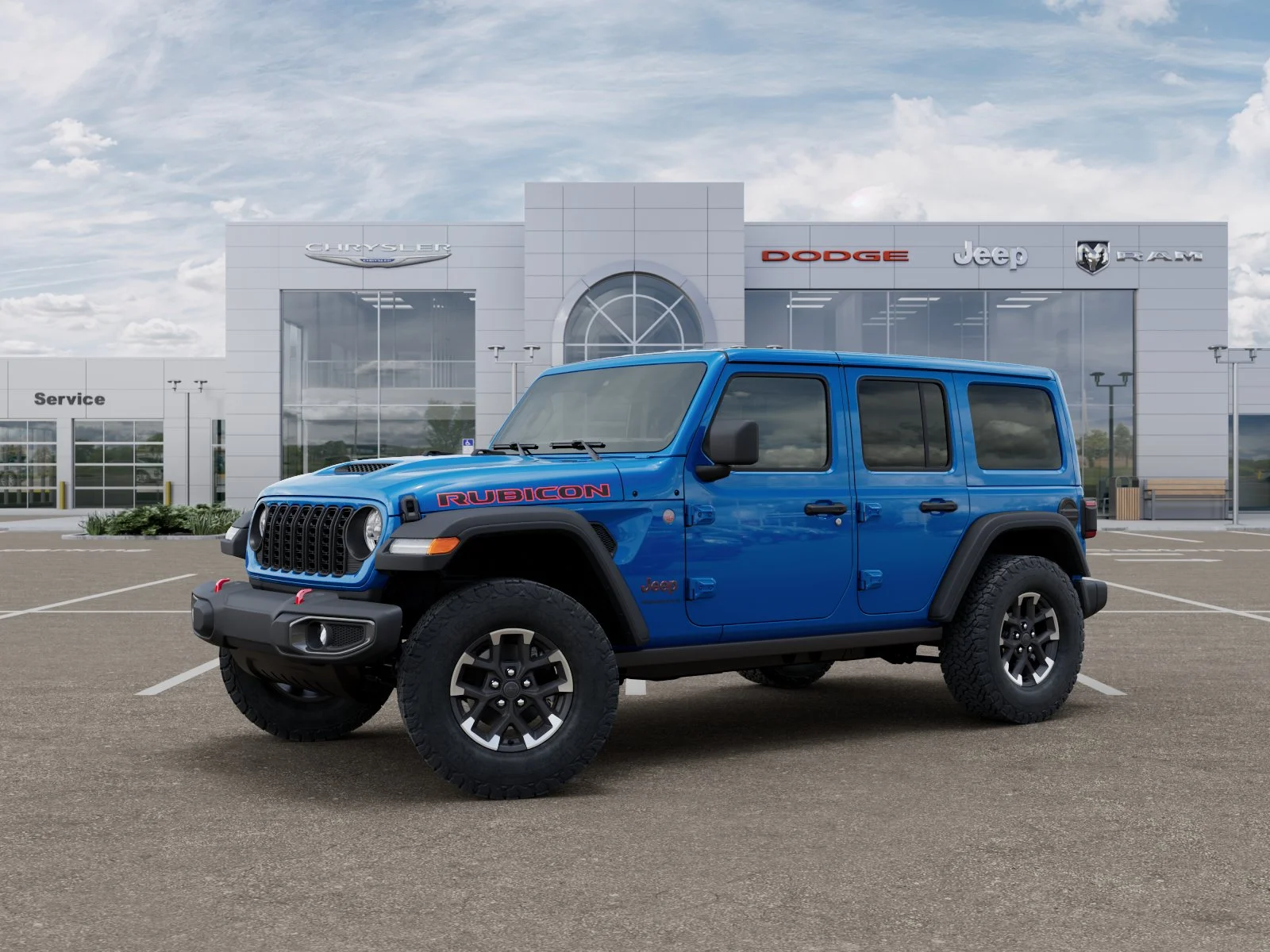 New 2026 Hydro Blue Pearl-Coat Exterior Paint Jeep Rubicon image 43