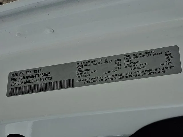 New 2026 Bright White Clear-Coat Exterior Paint RAM Low Roof image 20