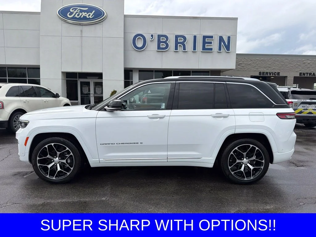 Used 2022 Bright White Clearcoat Jeep Summit Reserve image 2