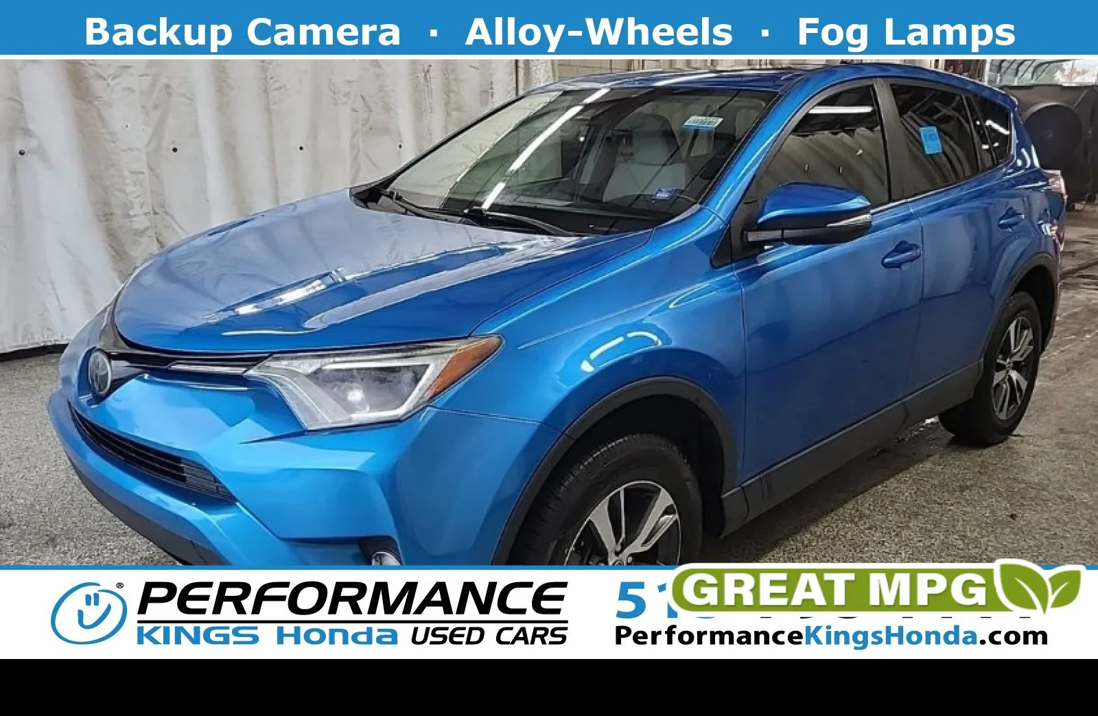 Used 2018 Electric Storm Blue Toyota XLE image 1