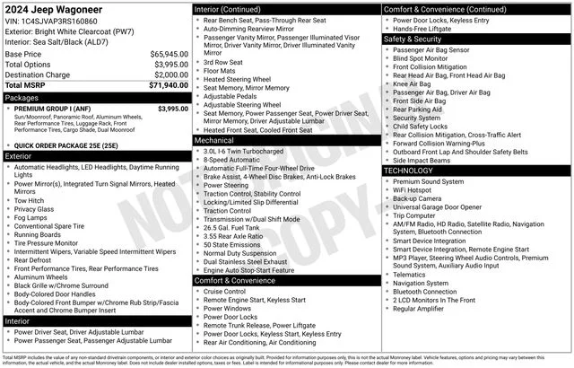 Used 2024 White Jeep Base image 3