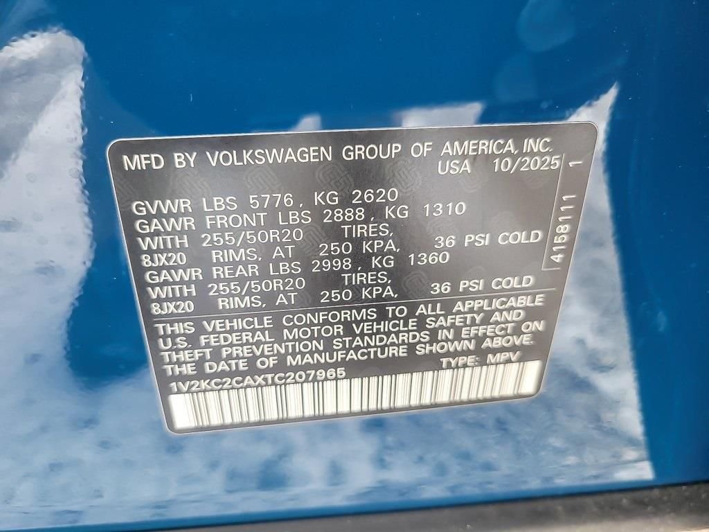 New 2026 Mountain  Lake Blue Metallic Volkswagen 2.0T SE w/Technology image 18
