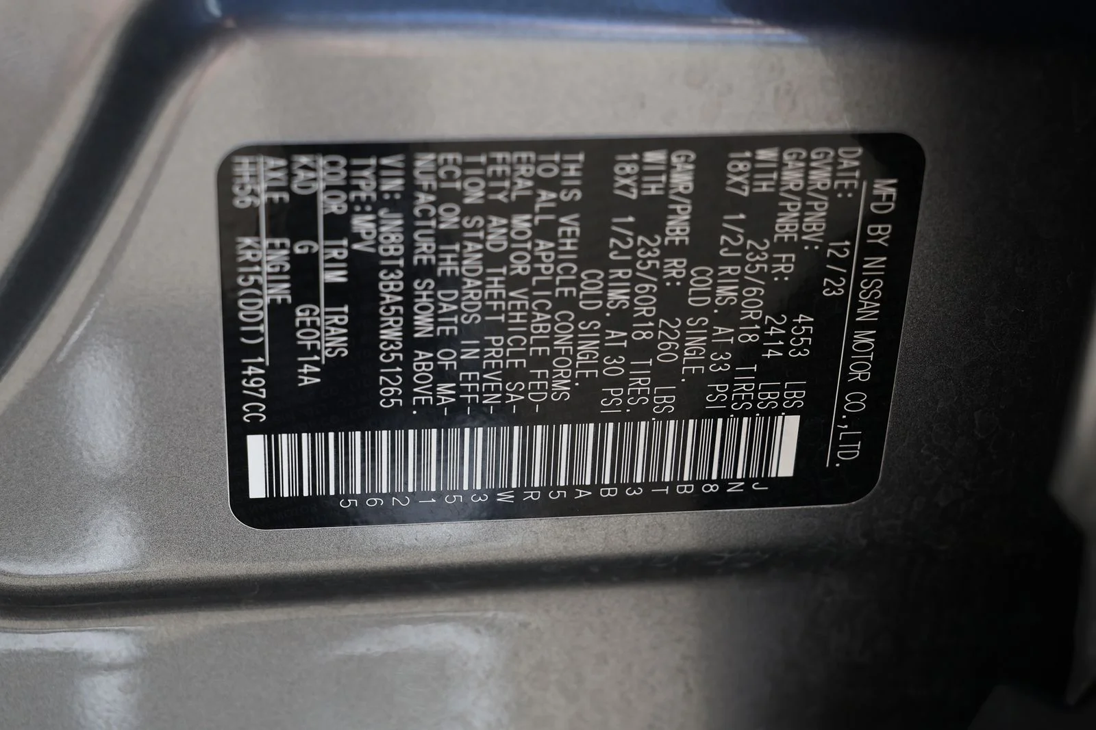 Used 2024 Gray Nissan SV image 34