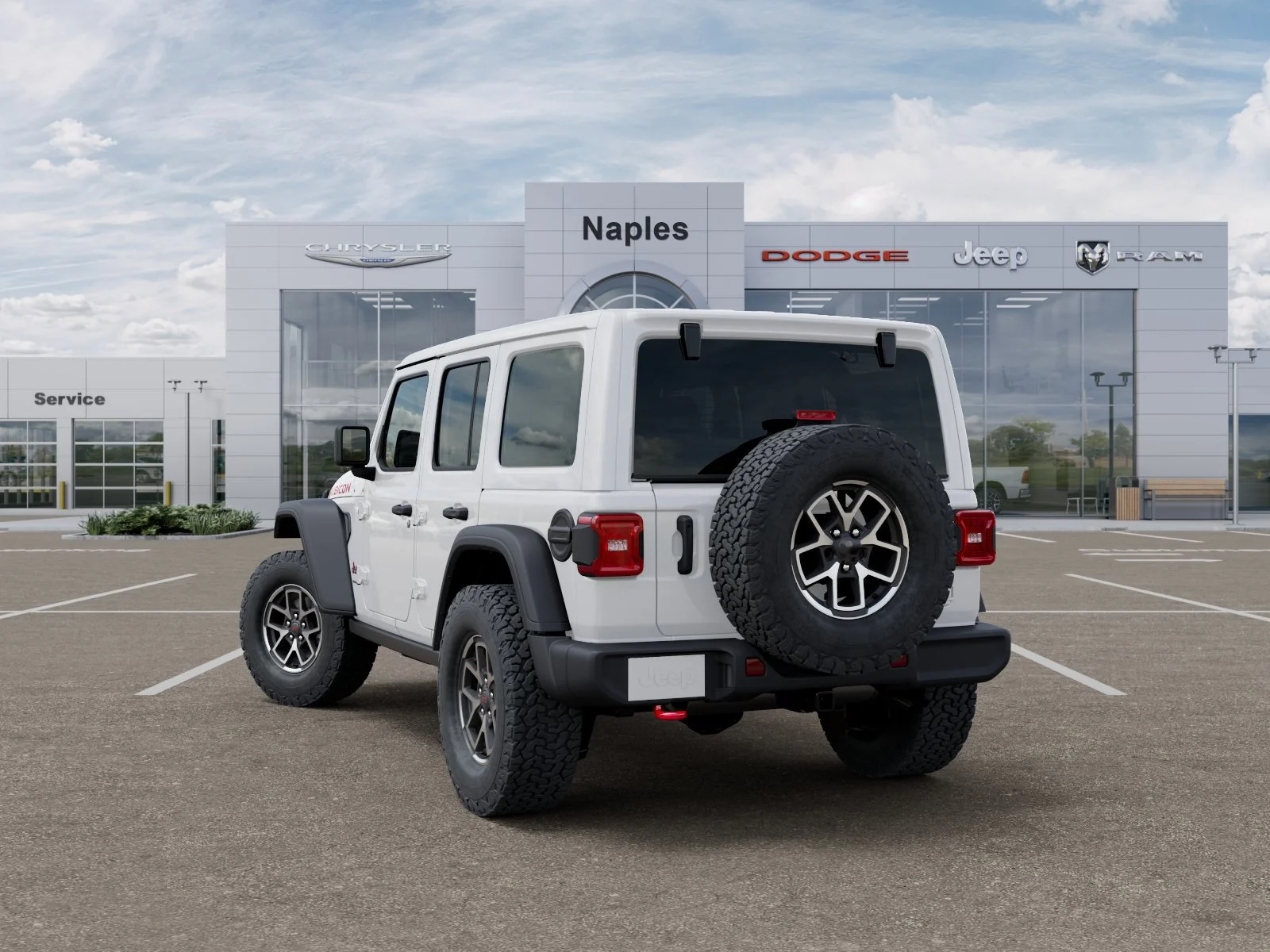 New 2026 Bright White Clear-Coat Exterior Paint Jeep Rubicon image 3