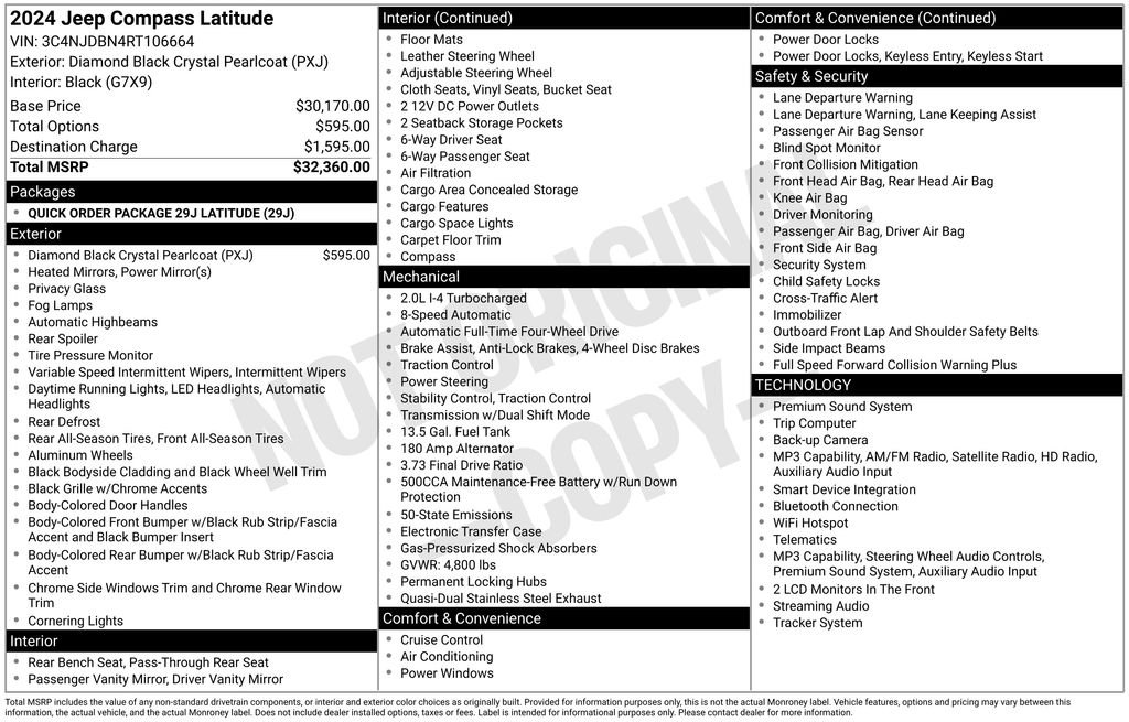 Used 2024 Black Jeep Latitude image 2