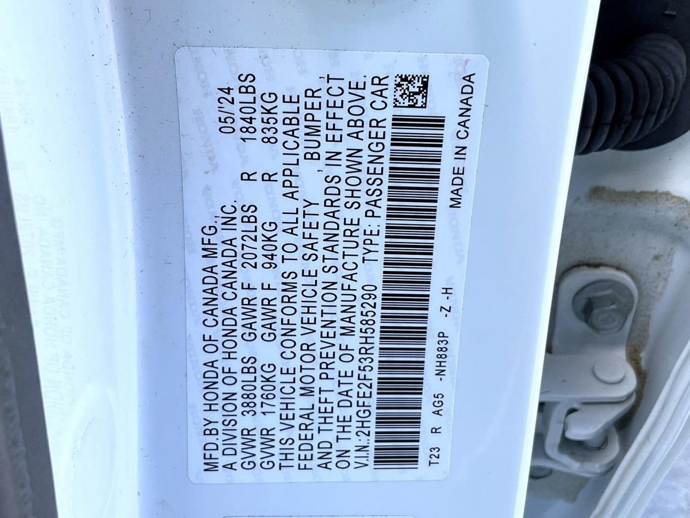 Used 2024 White Honda Sport image 26