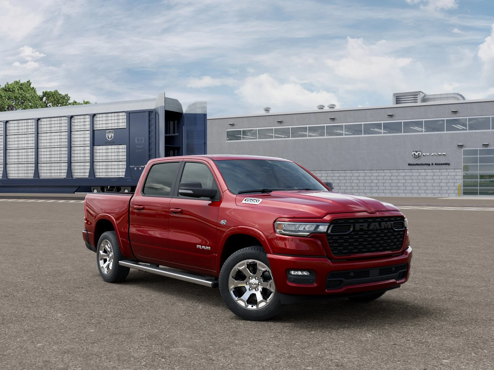 New 2026 Molten Red Pearl-Coat Exterior Paint RAM Big Horn/Lone Star image 3