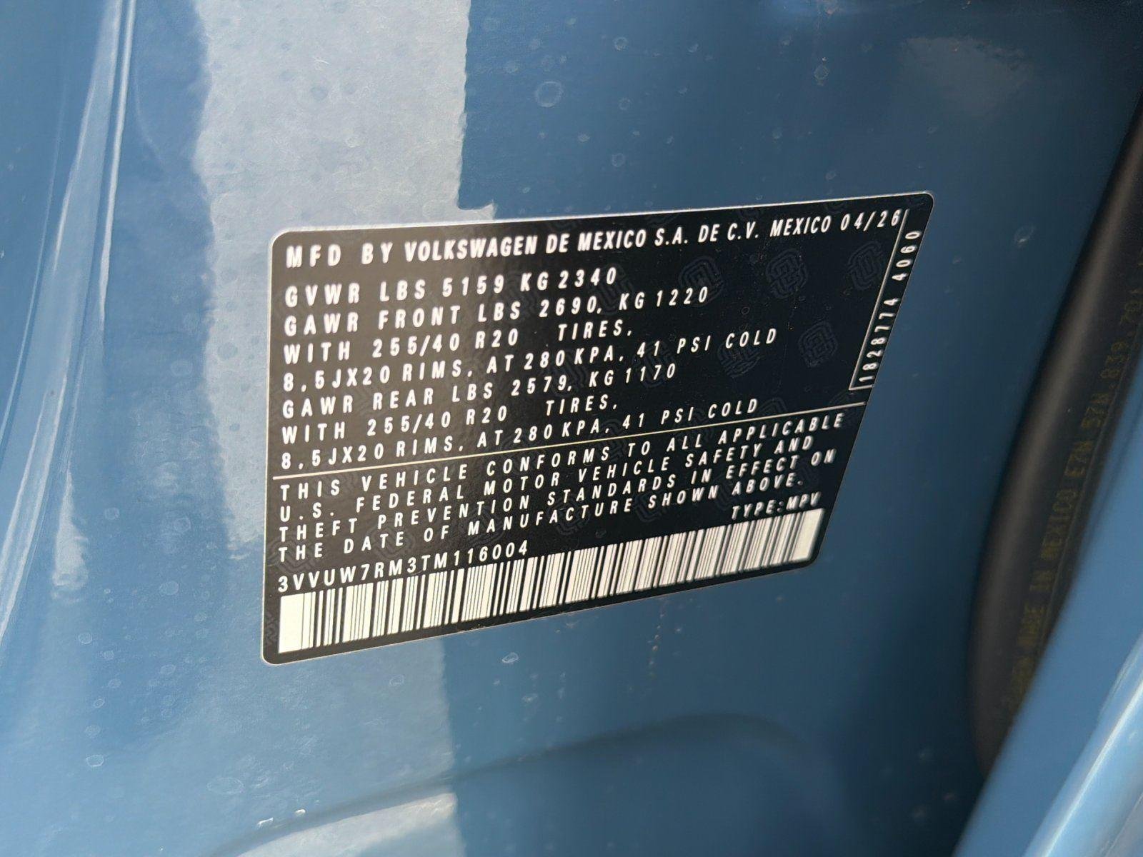 New 2026 monterey blue pearl Volkswagen SEL R-Line Turbo image 12