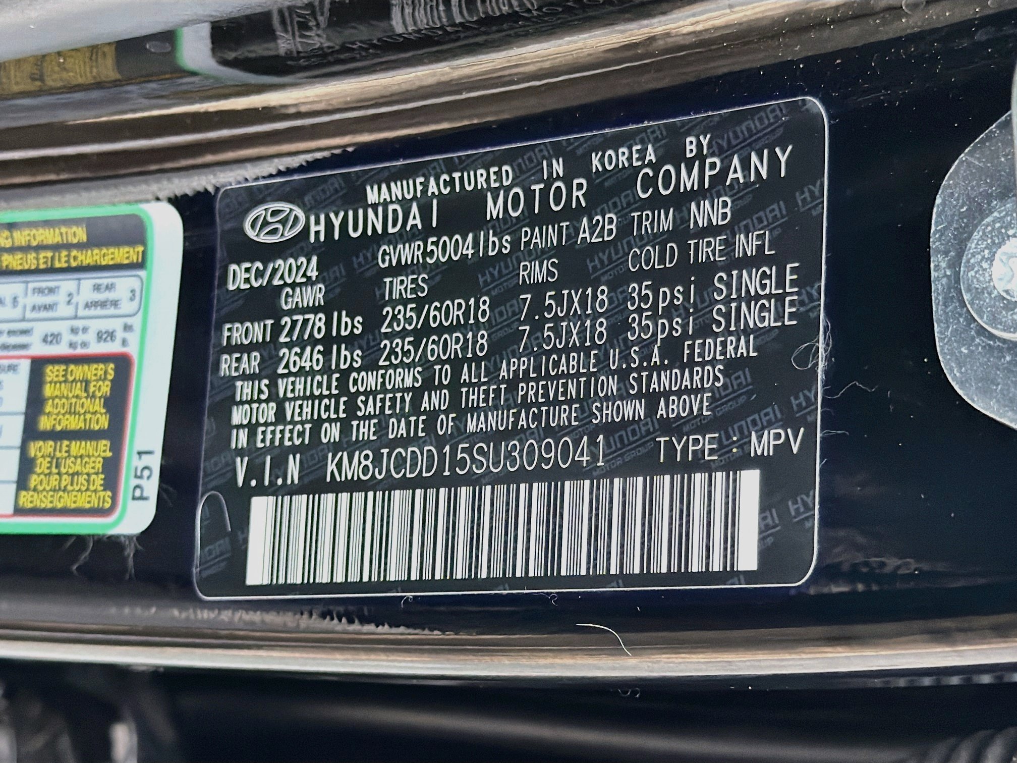 Used 2025 Ash Black Hyundai SEL Convenience image 45