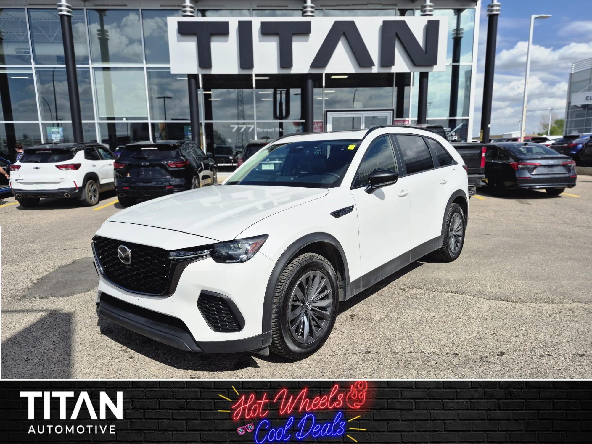 Certified Used 2025 Rhodium White Metallic Mazda GS-L AWD*Adaptive Cruise | Htd Leather | Sunroof | Htd Wheel | Blind Spot Detection | Park Assist image 1