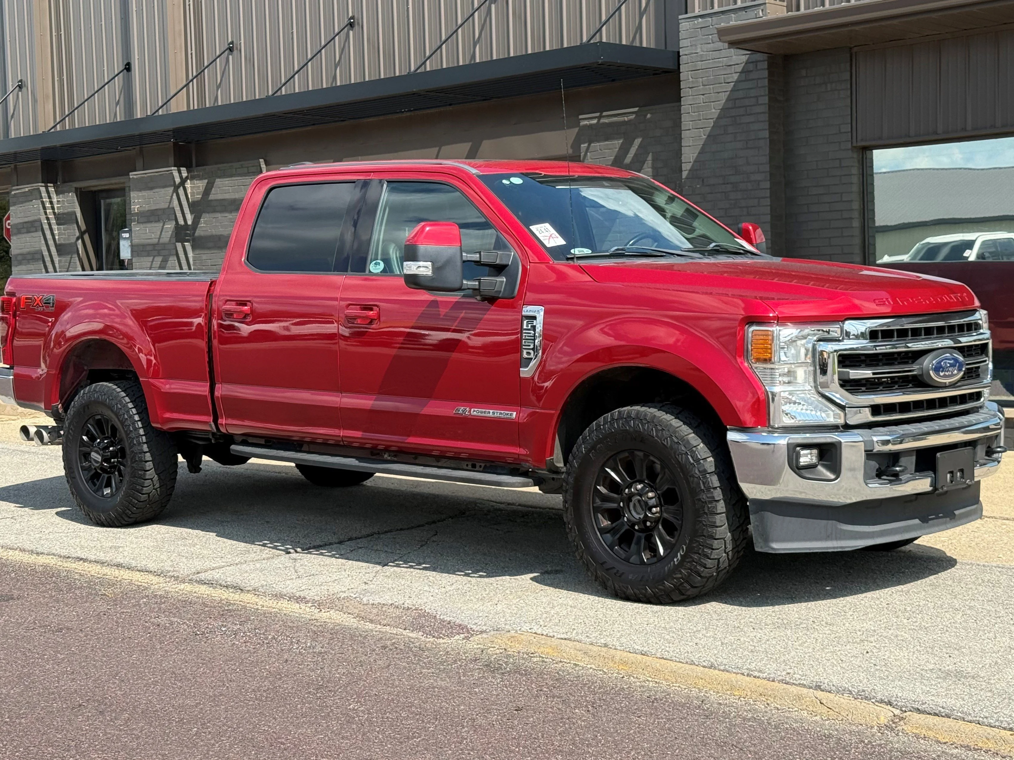 Used 2021 Rapid Red Metallic Tinted Clearcoat Ford LARIAT image 3