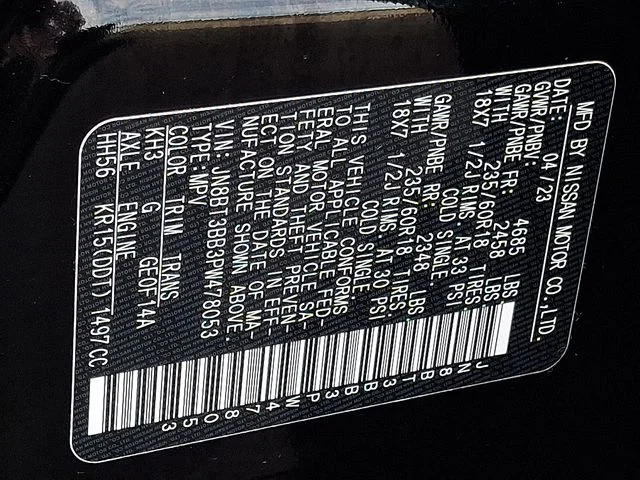 Used 2023 Black Nissan SV image 26