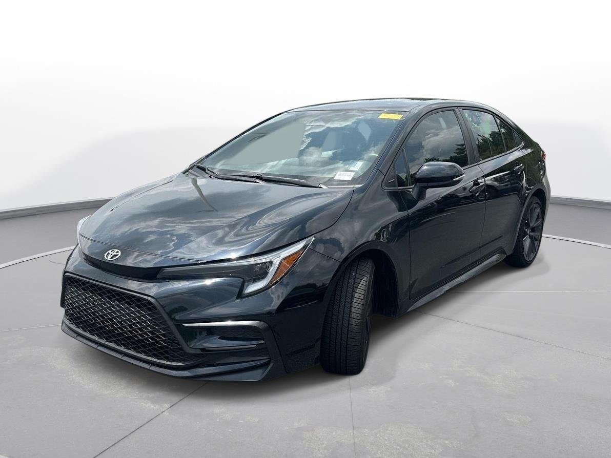 Used 2025 Midnight Black Metallic Toyota SE image 2