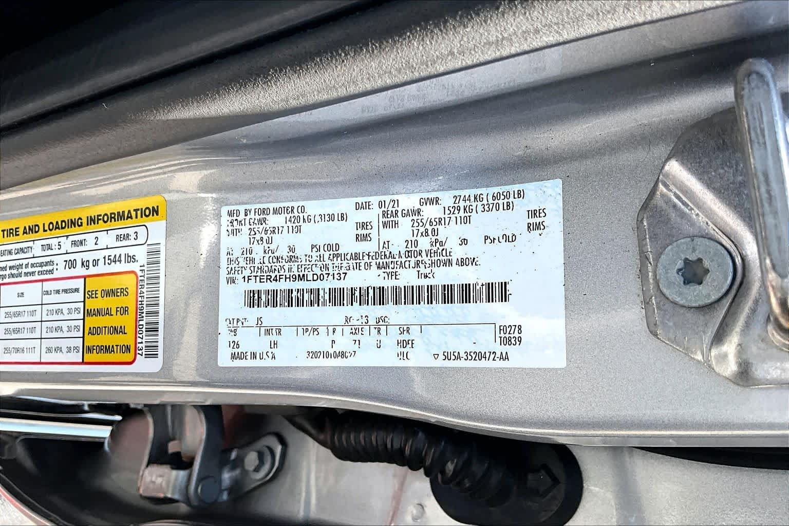 Used 2021 Iconic Silver Metallic Ford XLT image 34