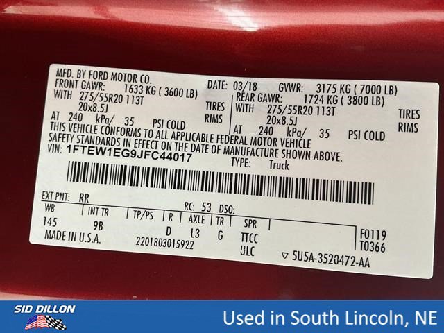 Used 2018 Ruby Red Metallic Tinted Clearcoat Ford Platinum image 14