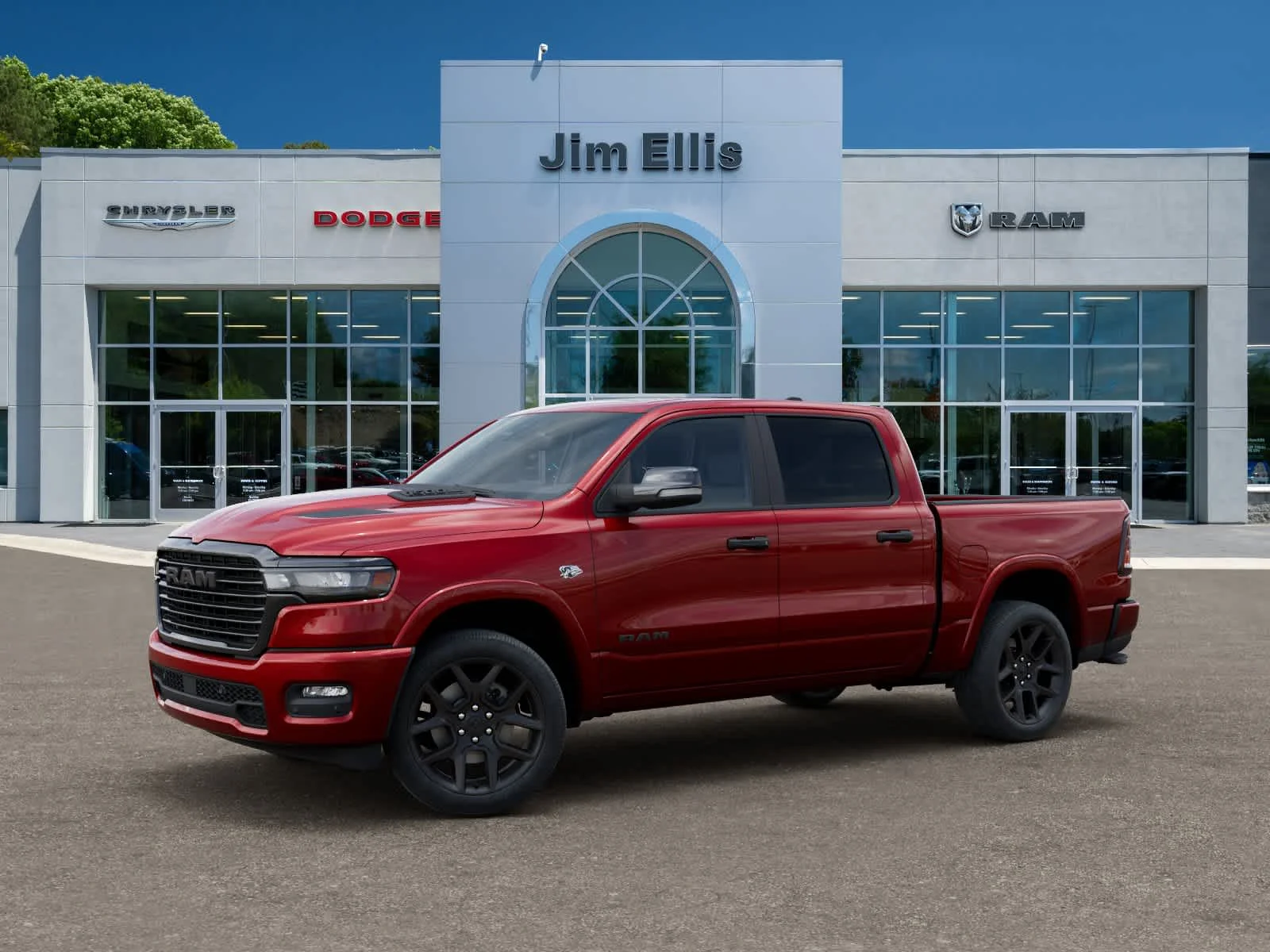 New 2026 Molten Red Pearl-Coat Exterior Paint RAM Laramie image 2