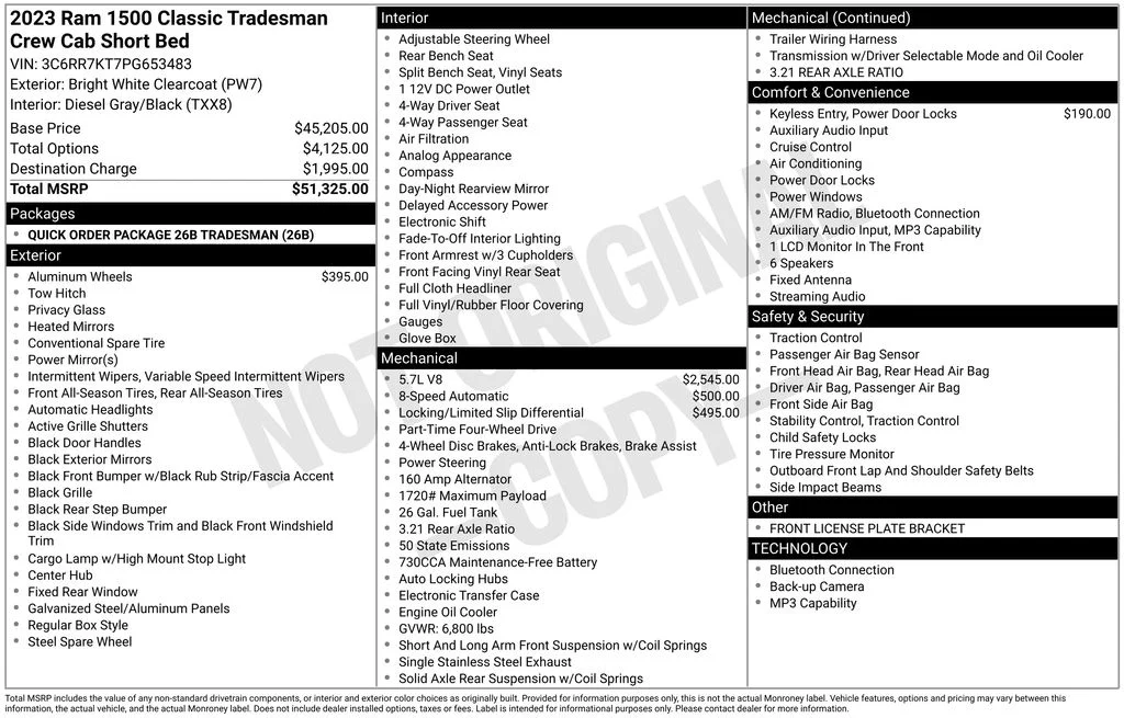 Used 2023 White Ram Tradesman image 6