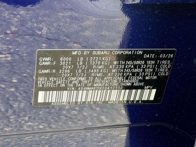 New 2026 SAPPHIRE BLUE PEARL Subaru Touring 7-Passenger image 25