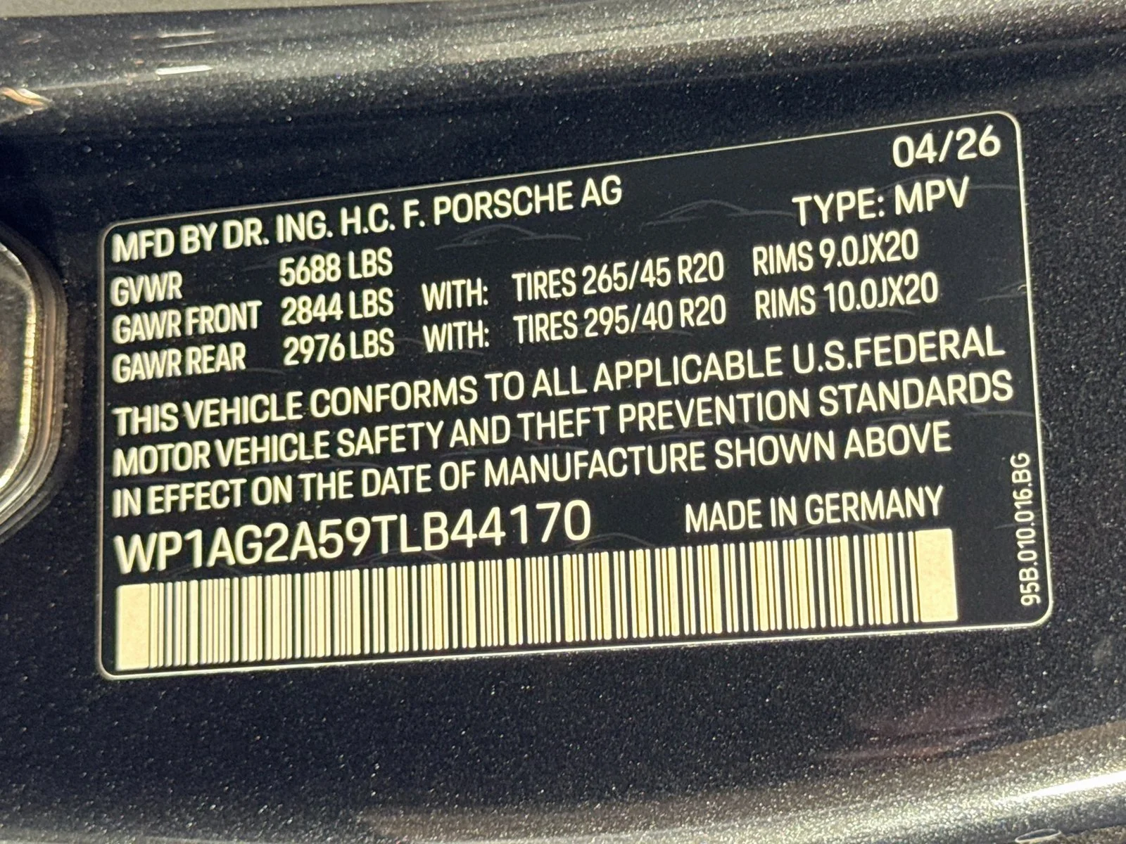 New 2026 Volcano Grey Metallic Porsche S image 26