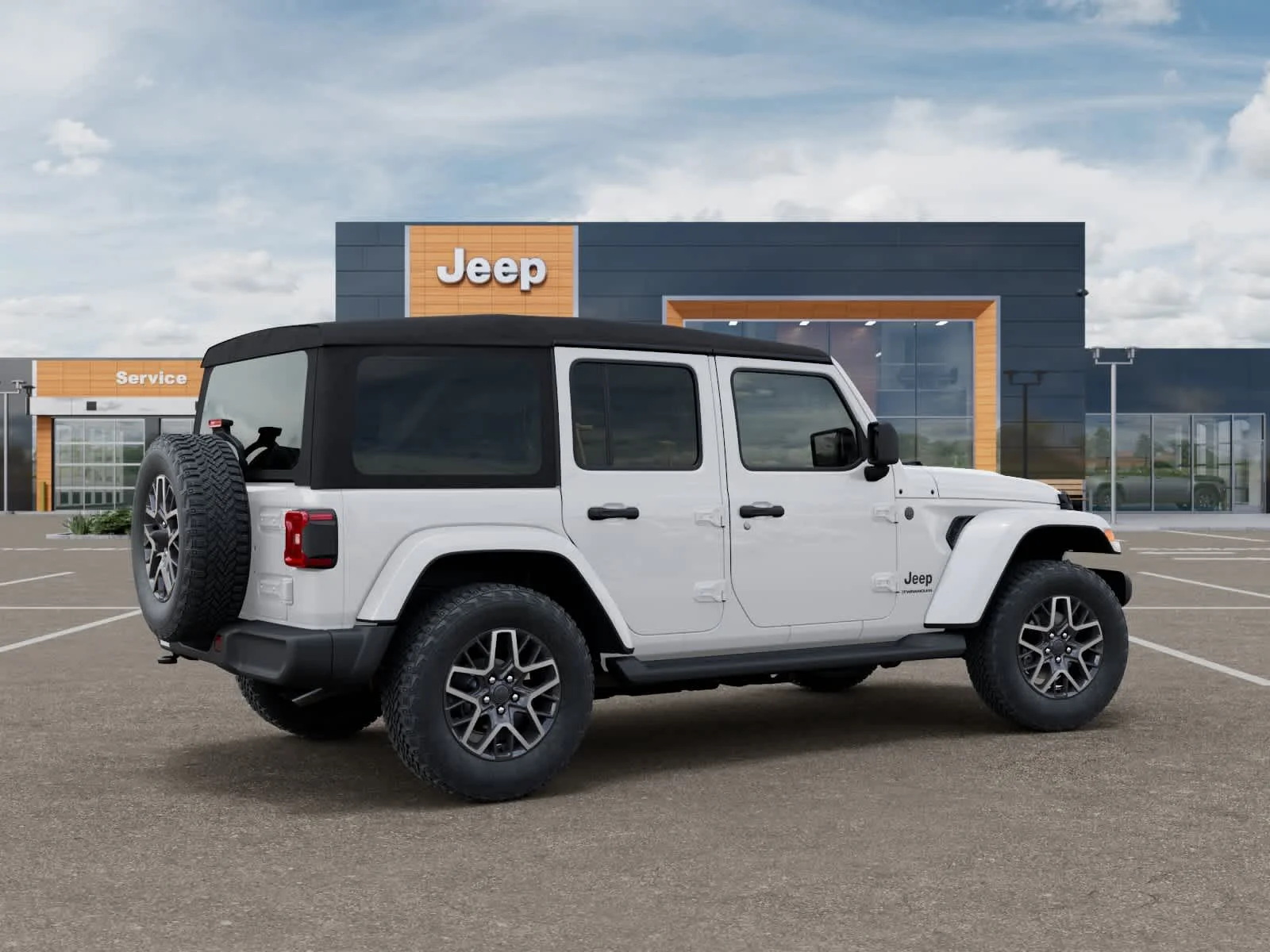 New 2026 Bright White Clearcoat Jeep Sahara image 4