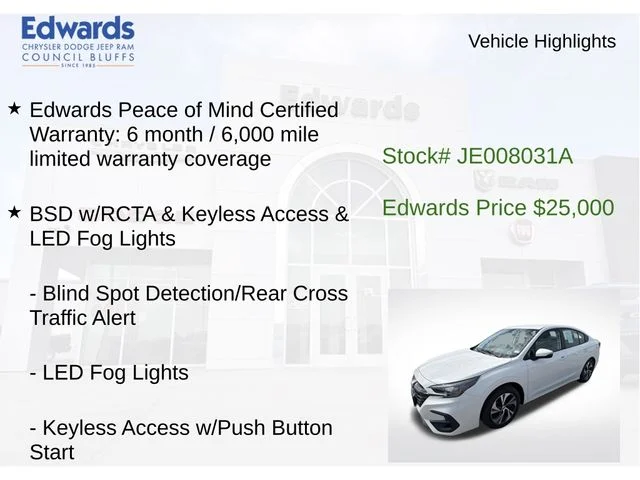 Used 2024 White Subaru Premium image 5