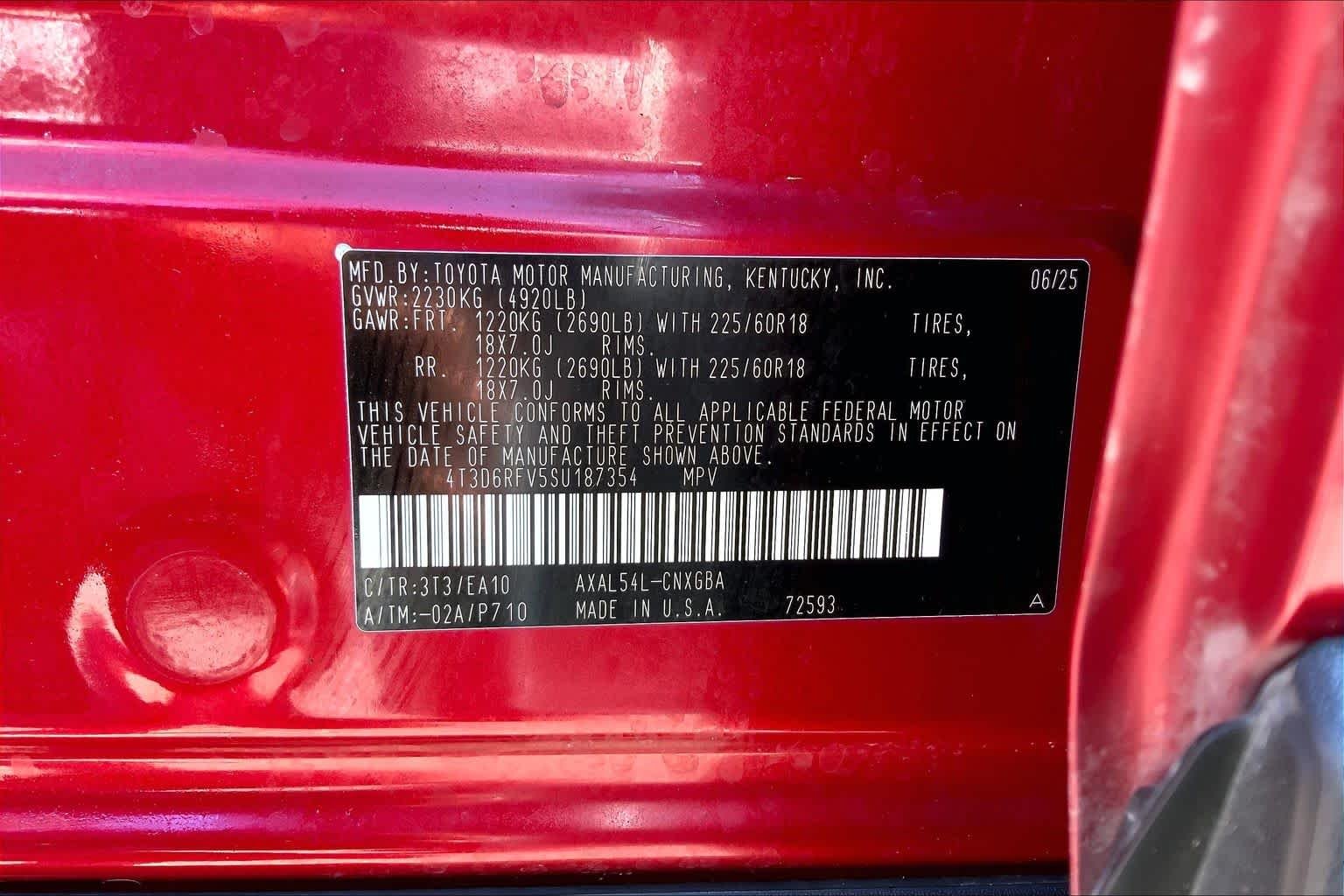 Used 2025 Ruby Flare Pearl Toyota Hybrid Limited image 36